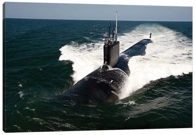 The Virginia-Class Attack Submarine USS California Canvas Art Print - Military Art