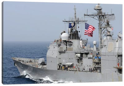 Ticonderoga-Class Guided-Missile Cruiser USS Chancellorsville Canvas Art Print - Warship Art