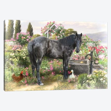 The Rose Garden Canvas Print #TRO104} by Trudi Simmonds Canvas Art