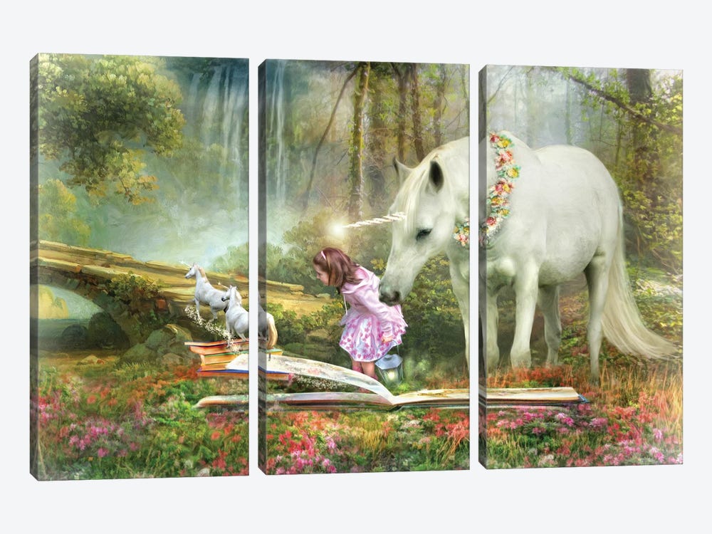 The Unicorn Book Of Magic by Trudi Simmonds 3-piece Canvas Print