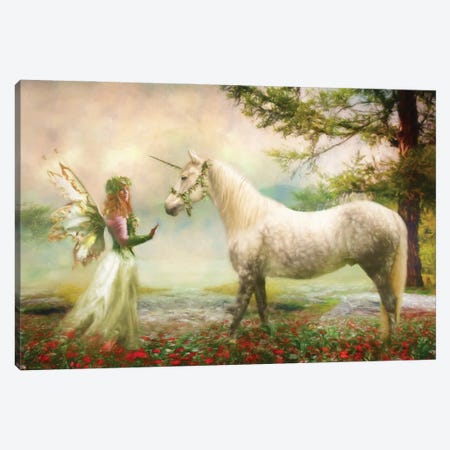 The Unicorn Fairy Canvas Print #TRO108} by Trudi Simmonds Canvas Print