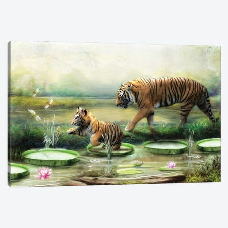 Tiger Lillies Canvas Print #TRO111} by Trudi Simmonds Canvas Artwork
