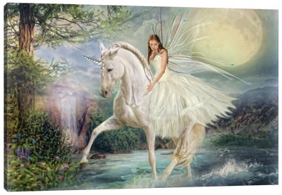 Unicorn Magic Canvas Art Print - The Secret Lives of Fairies