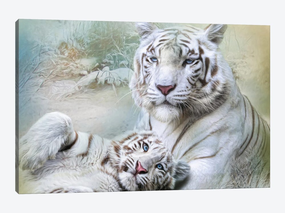 White Tiger by Trudi Simmonds 1-piece Canvas Art