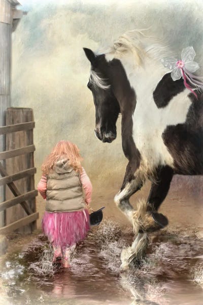 Princess Puddles And Sir Stamp A Lot by Trudi Simmonds metal wall art