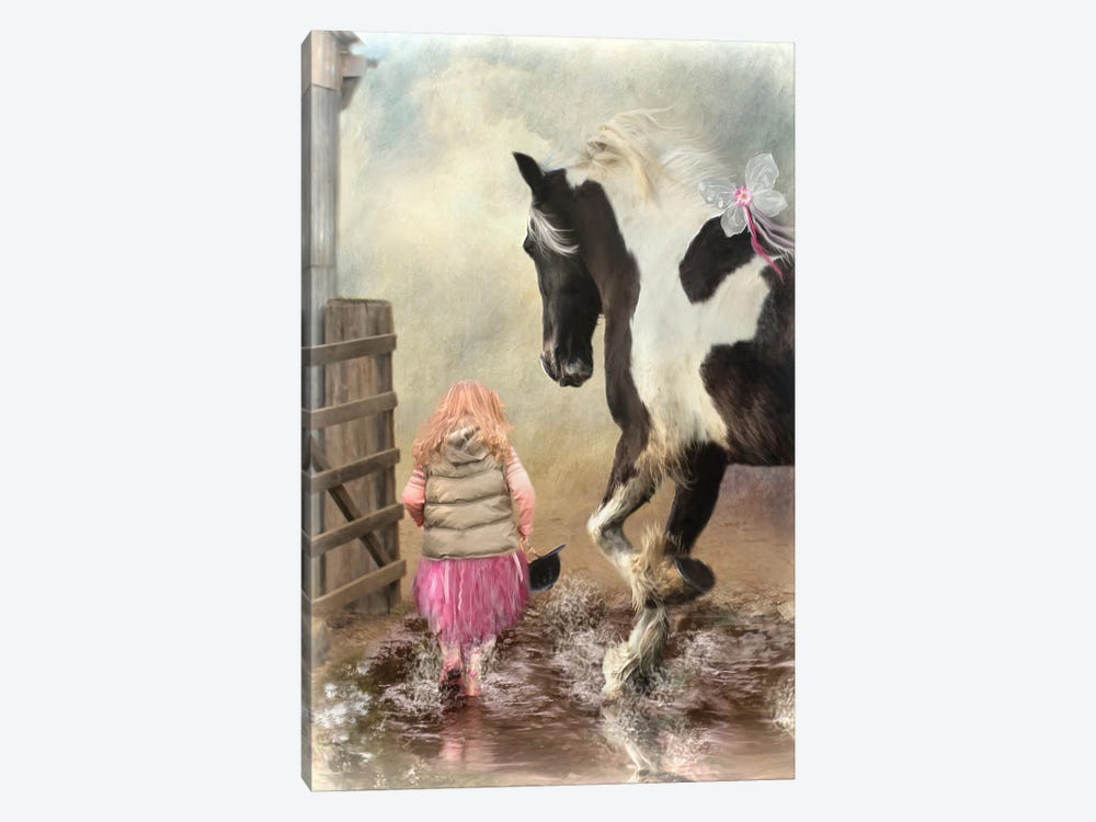 Princess Puddles And Sir Stamp A Lot by Trudi Simmonds 1-piece Canvas Print