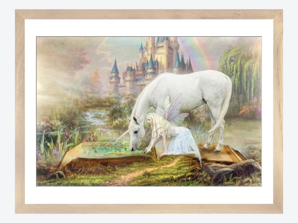 Unicorn Canvas Wall Art for Girls Room Decoration. Stretched, Framed, Ready  to Hang, - Something Unicorn 