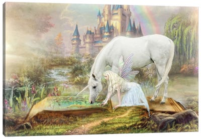 Fairy Tales And Unicorns Canvas Art Print - The Secret Lives of Fairies