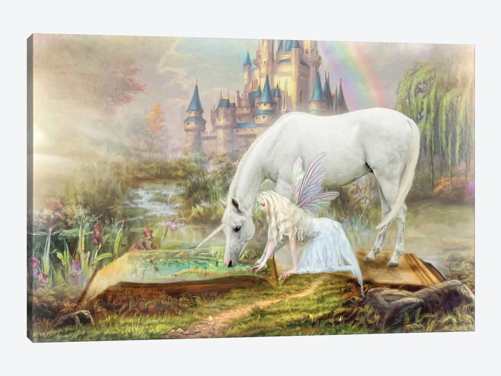 Fairy Tales And Unicorns by Trudi Simmonds 1-piece Canvas Art Print