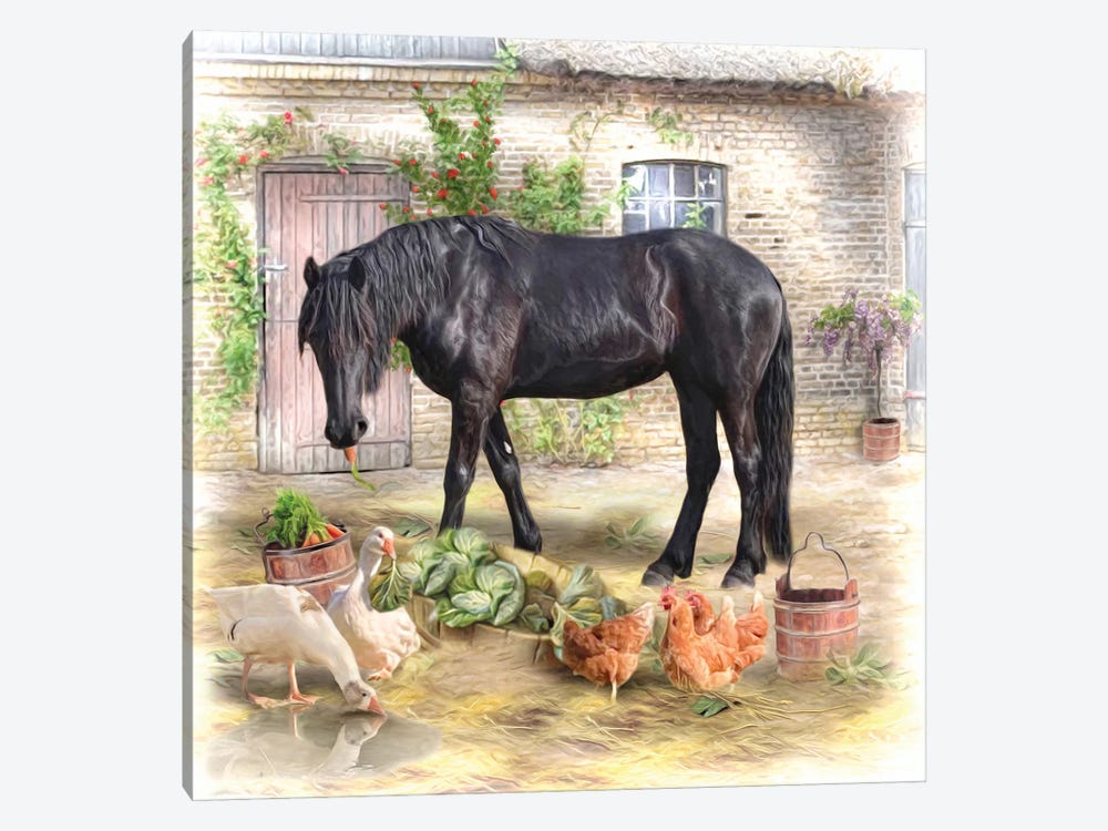 The Stable Yard by Trudi Simmonds 1-piece Canvas Art