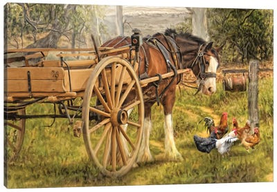 A Little Bit Country Canvas Art Print - Carriage & Wagon Art