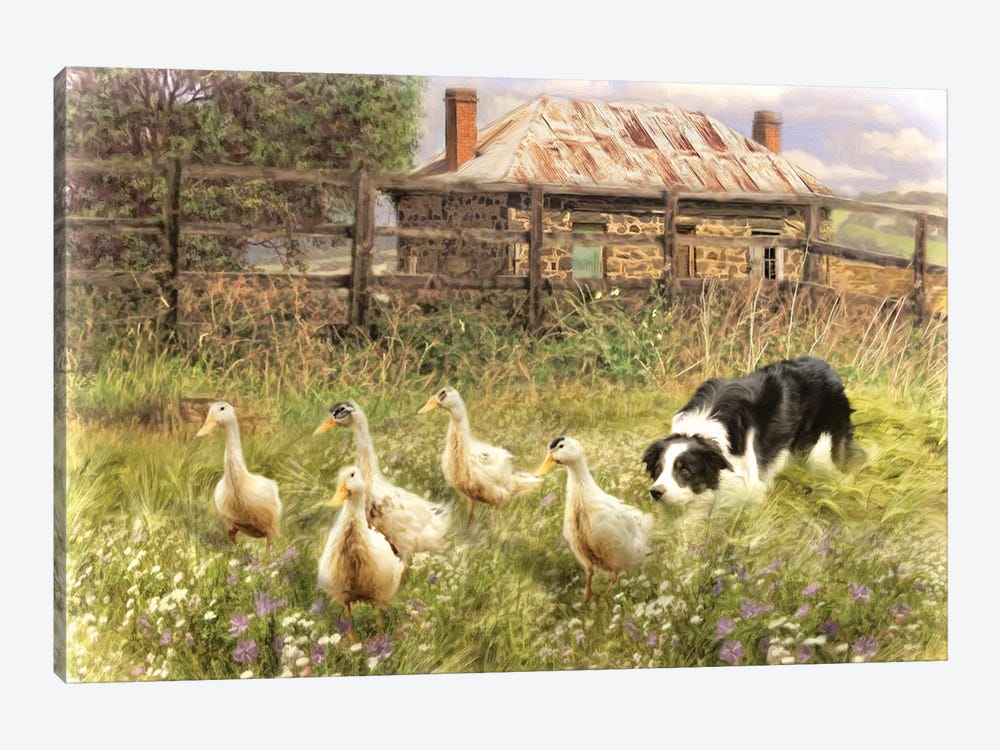 Farmyard Frolicks by Trudi Simmonds 1-piece Art Print
