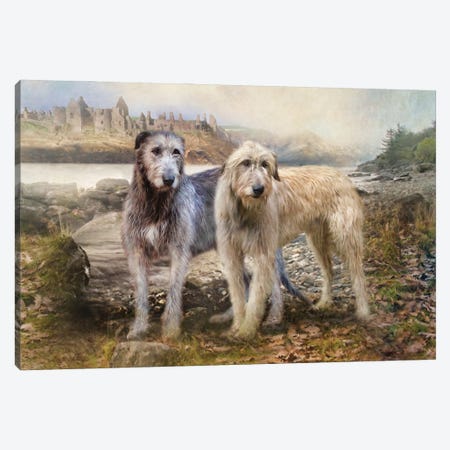 Irish Wolfhounds Canvas Print #TRO167} by Trudi Simmonds Canvas Wall Art