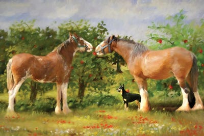 The Orchard Thieves by Trudi Simmonds metal wall art