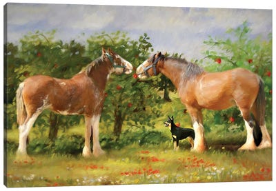 The Orchard Thieves Canvas Art Print - Trudi Simmonds