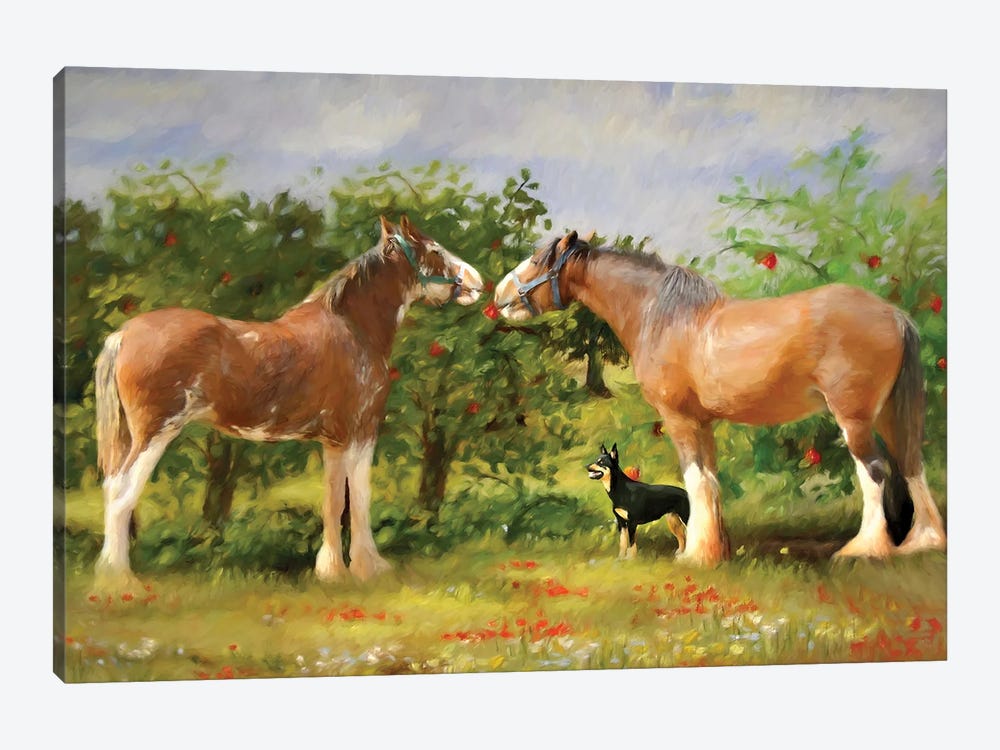 The Orchard Thieves by Trudi Simmonds 1-piece Canvas Artwork