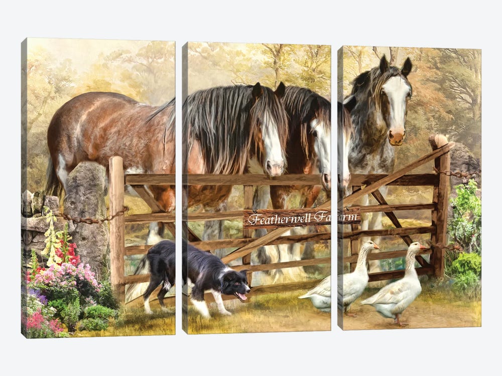 Featherwell Farm by Trudi Simmonds 3-piece Canvas Artwork