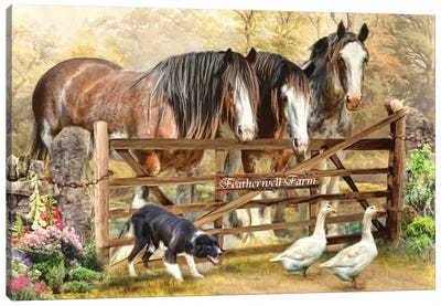 Featherwell Farm Canvas Art Print - Trudi Simmonds