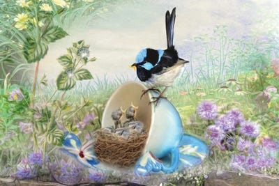 Feed Time by Trudi Simmonds metal wall art