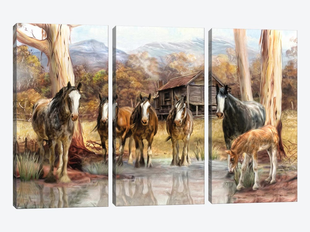 High Country Hideaway by Trudi Simmonds 3-piece Canvas Print