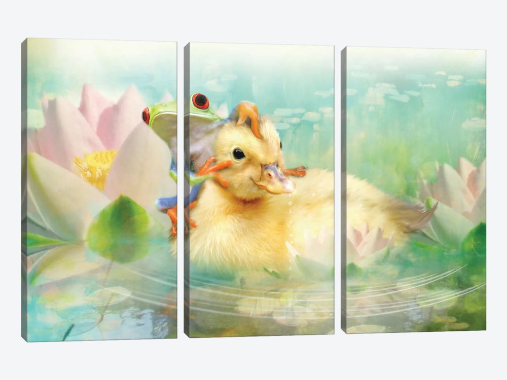 Hitching A Ride by Trudi Simmonds 3-piece Canvas Wall Art