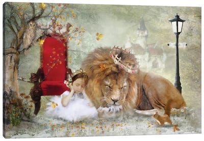 And She Sleeps Canvas Art Print - Fairytale Scenes