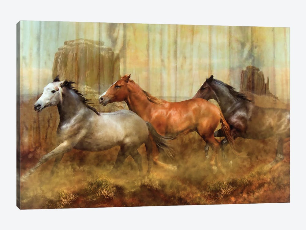 Mustang Alley by Trudi Simmonds 1-piece Canvas Art