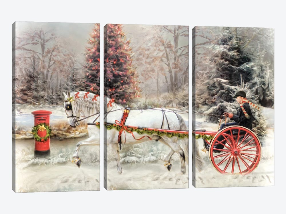 On The Road To Christmas by Trudi Simmonds 3-piece Canvas Artwork
