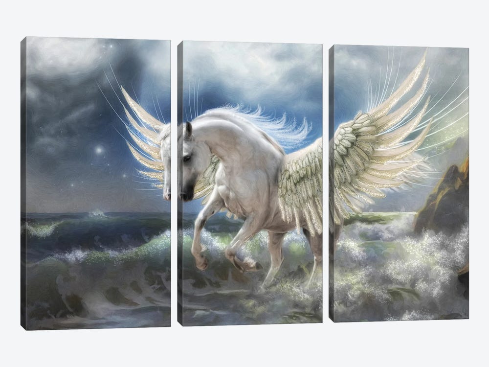 Pegasus Rising by Trudi Simmonds 3-piece Canvas Print