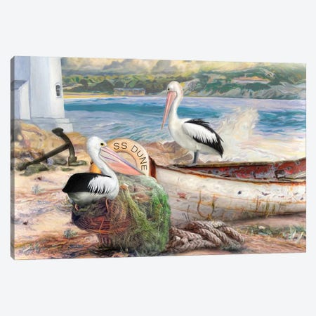 Pelican Cove Canvas Print #TRO71} by Trudi Simmonds Canvas Print