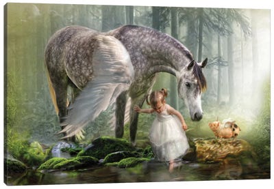Special Friends Canvas Art Print - Unicorn Art