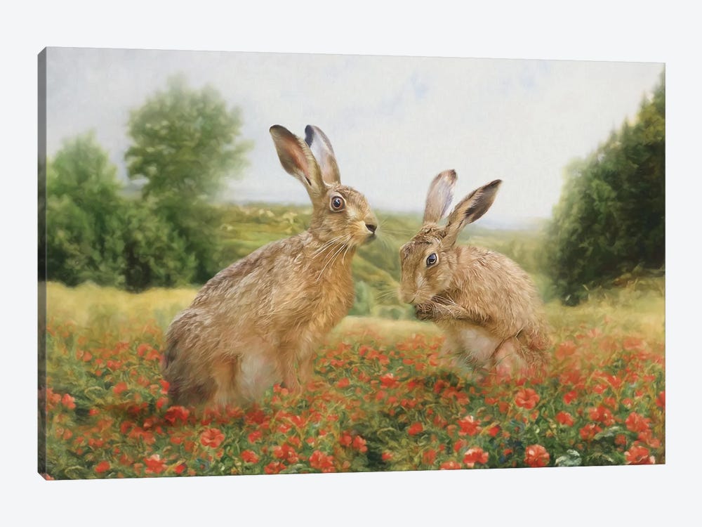 Spring Hare by Trudi Simmonds 1-piece Canvas Artwork