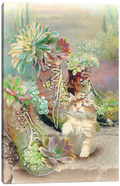 Succulent Love Canvas Art Print - Trudi Simmonds
