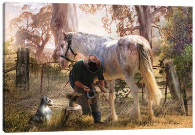 The Bushmans Forge Canvas Art Print - Trudi Simmonds