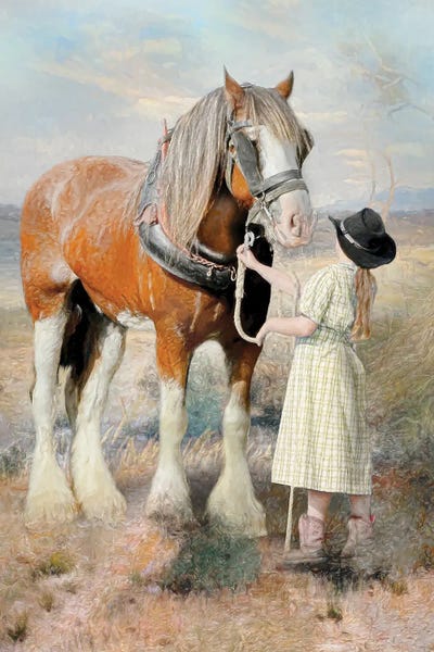 The Farmers Daughter by Trudi Simmonds framed wall art