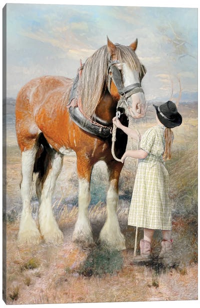 The Farmers Daughter Canvas Art Print - Trudi Simmonds