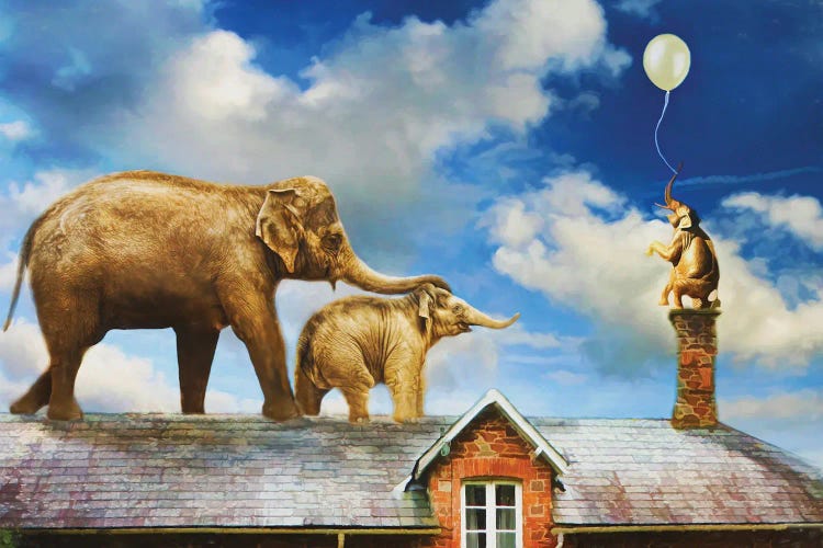 The Golden Elephant by Trudi Simmonds wall art
