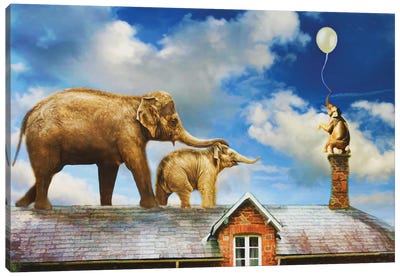 The Golden Elephant Canvas Art Print - Trudi Simmonds