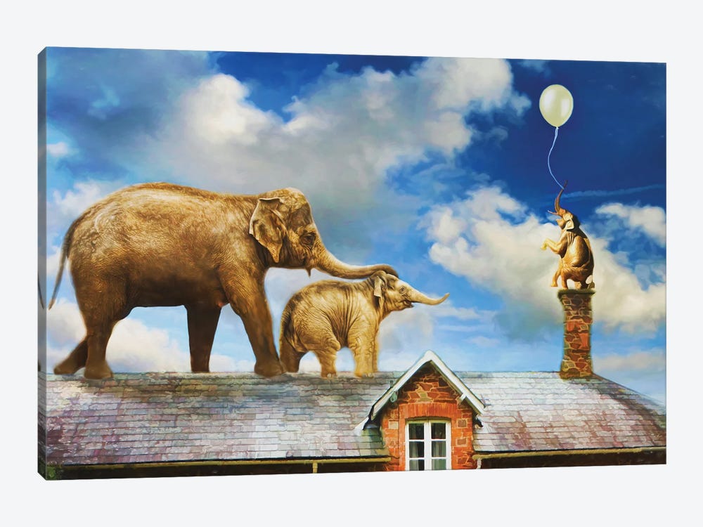 The Golden Elephant by Trudi Simmonds 1-piece Canvas Art Print