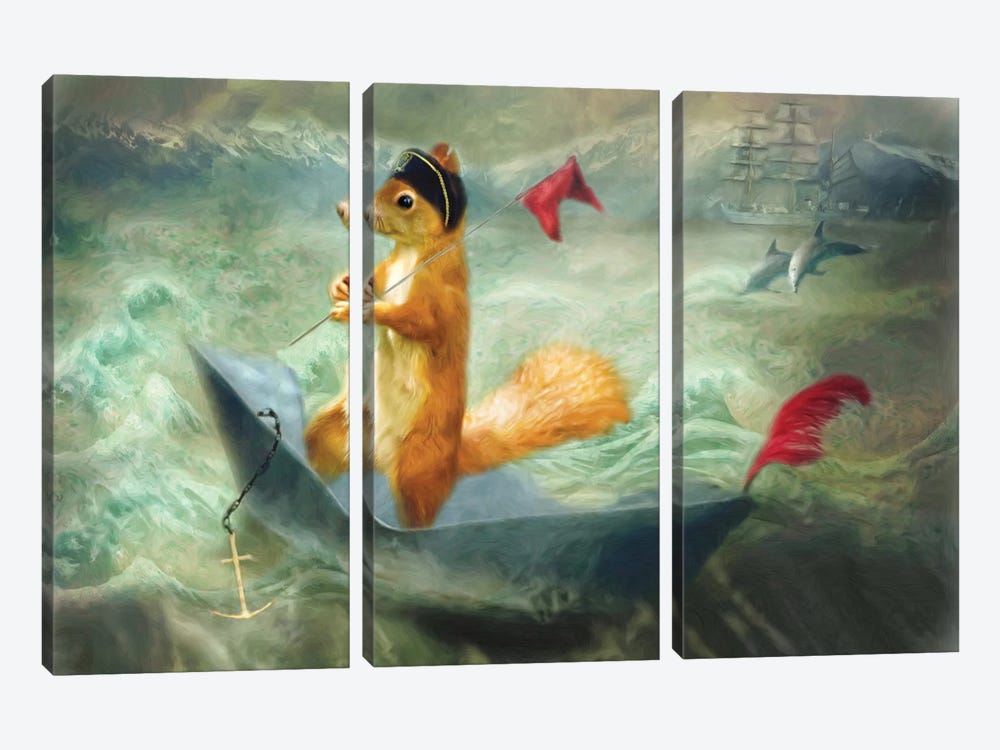 The Landing Party by Trudi Simmonds 3-piece Canvas Print