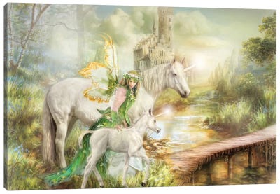 The Littlest Unicorn Canvas Art Print - Fairytale Scenes