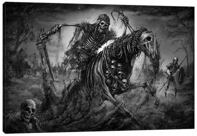 Army Of The Dead Canvas Art Print - Black & White Animal Art
