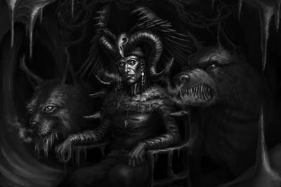 Louhi Grand Witch Of Northland by Tero Porthan framed wall art