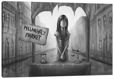 Melancholy Market Canvas Art Print - Tero Porthan