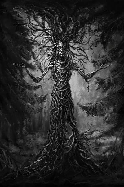 Mielikki Finnish Forest Goddess by Tero Porthan multi panel art