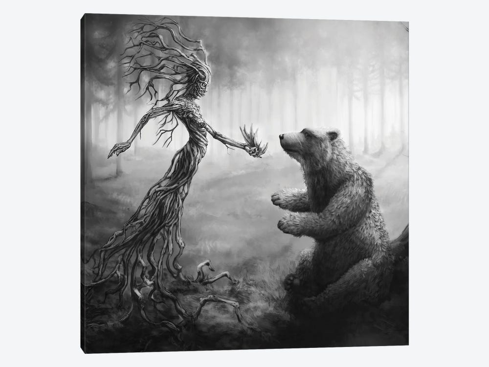 The Bear Gets Its Claws by Tero Porthan 1-piece Canvas Print