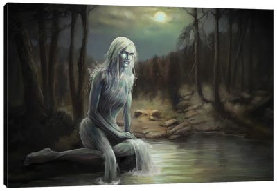 Maiden Of The Pond Canvas Art Print - Tero Porthan