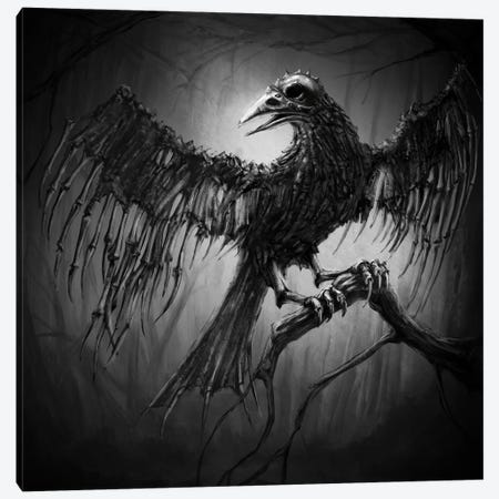 Raven Of The Underworld Canvas Print #TRP37} by Tero Porthan Canvas Art Print
