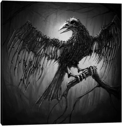 Raven Of The Underworld Canvas Art Print