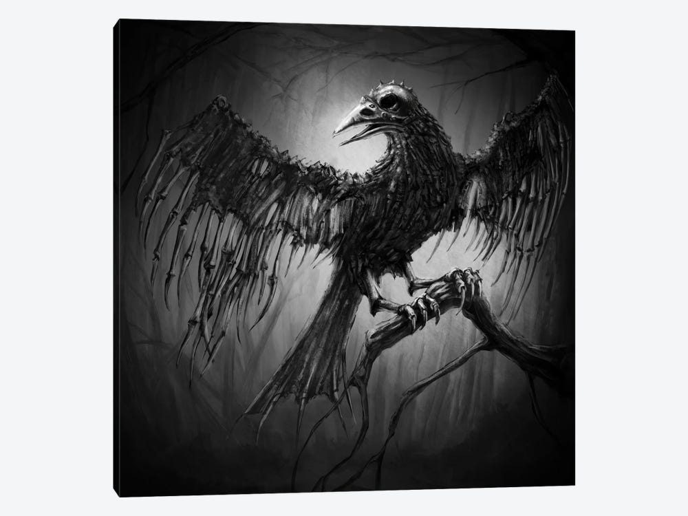 Raven Of The Underworld by Tero Porthan 1-piece Canvas Art Print